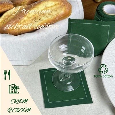 Ziemassvētku zaļās kokvilnas salvetes